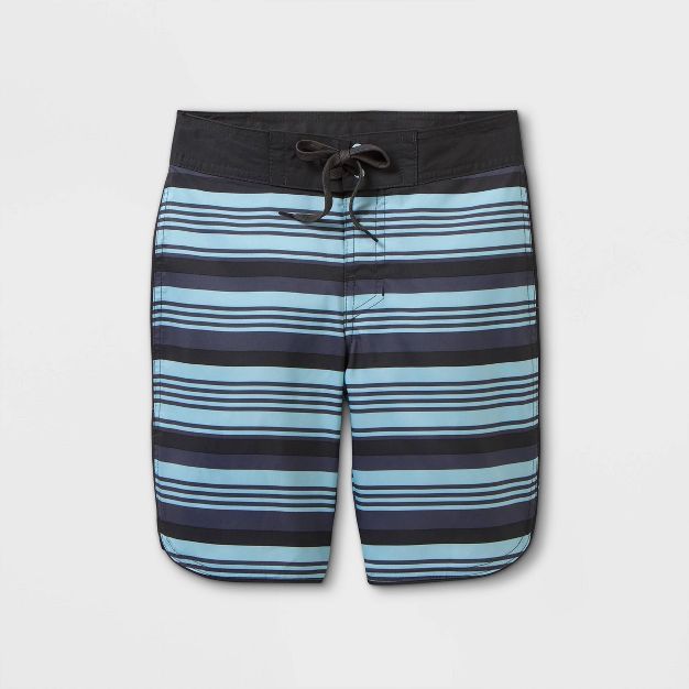 Boys' Dolphin Striped Board Shorts - art class™ Gray | Target