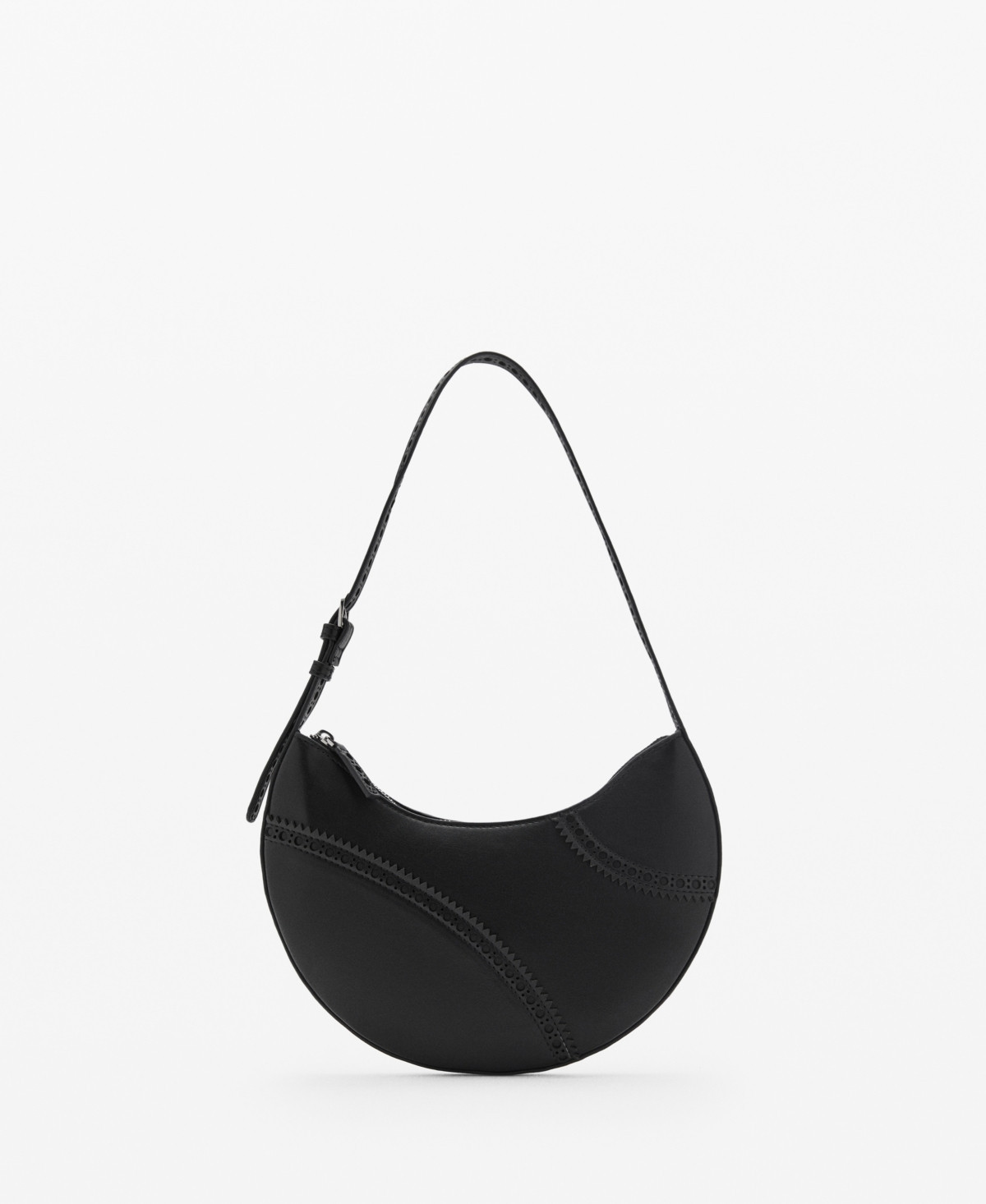 Mango Women's Die-Cut Shoulder Bag - Black | Macy's