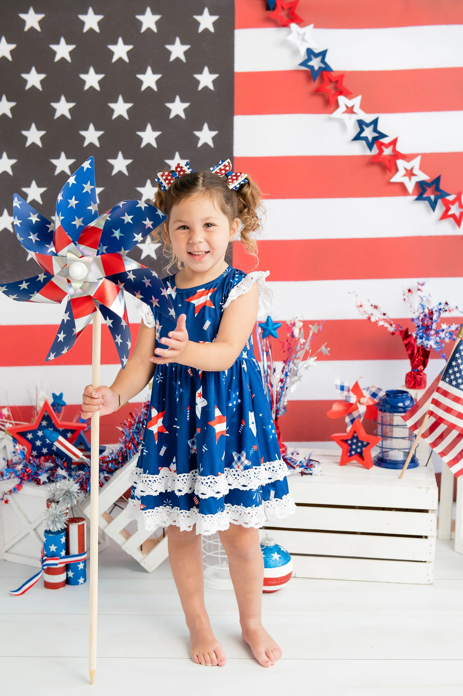 Girls 4th of July Dress: Patriotic Red, White & Blue | Etsy (Global)
