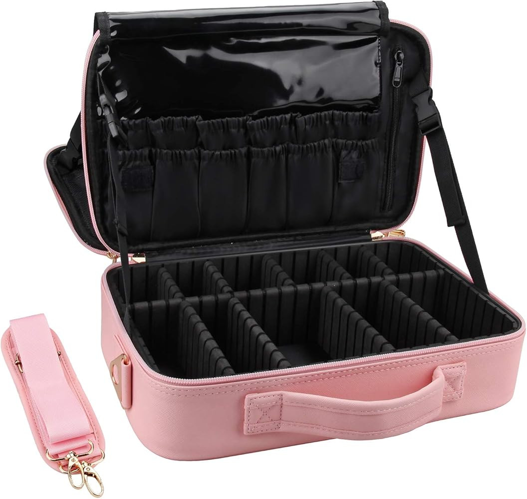 Relavel Makeup Case Travel Makeup Bag for Women Makeup Train Case Cosmetic Bag Toiletry Makeup Br... | Amazon (US)