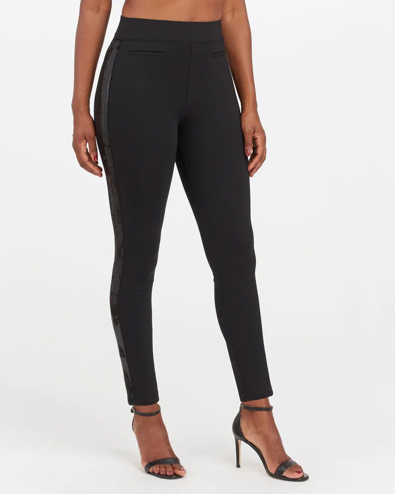 The Perfect Pant, Ankle Sequin Tuxedo Skinny | Spanx