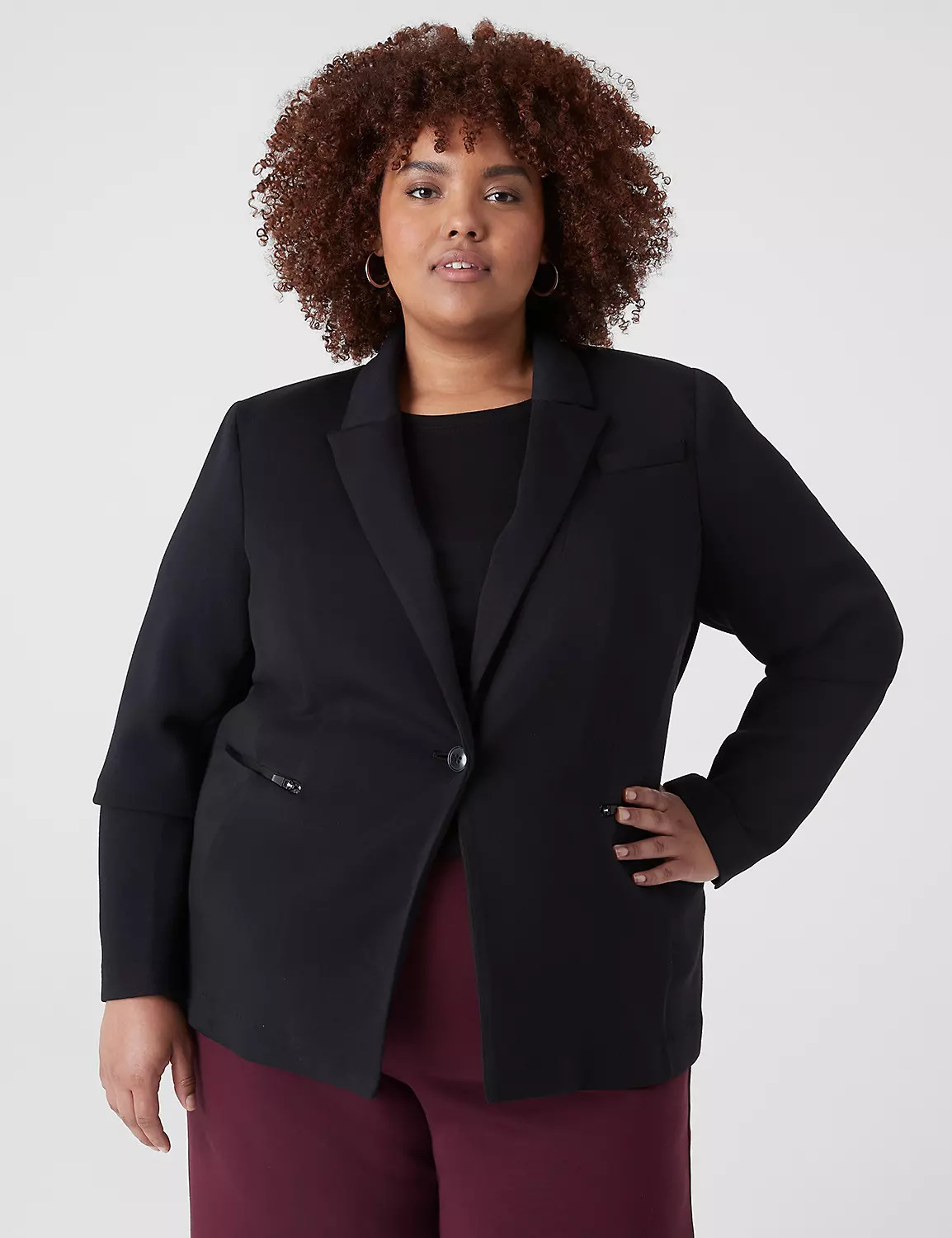 Journey Knit Blazer With Zipper Pocket | LaneBryant | Lane Bryant (US)