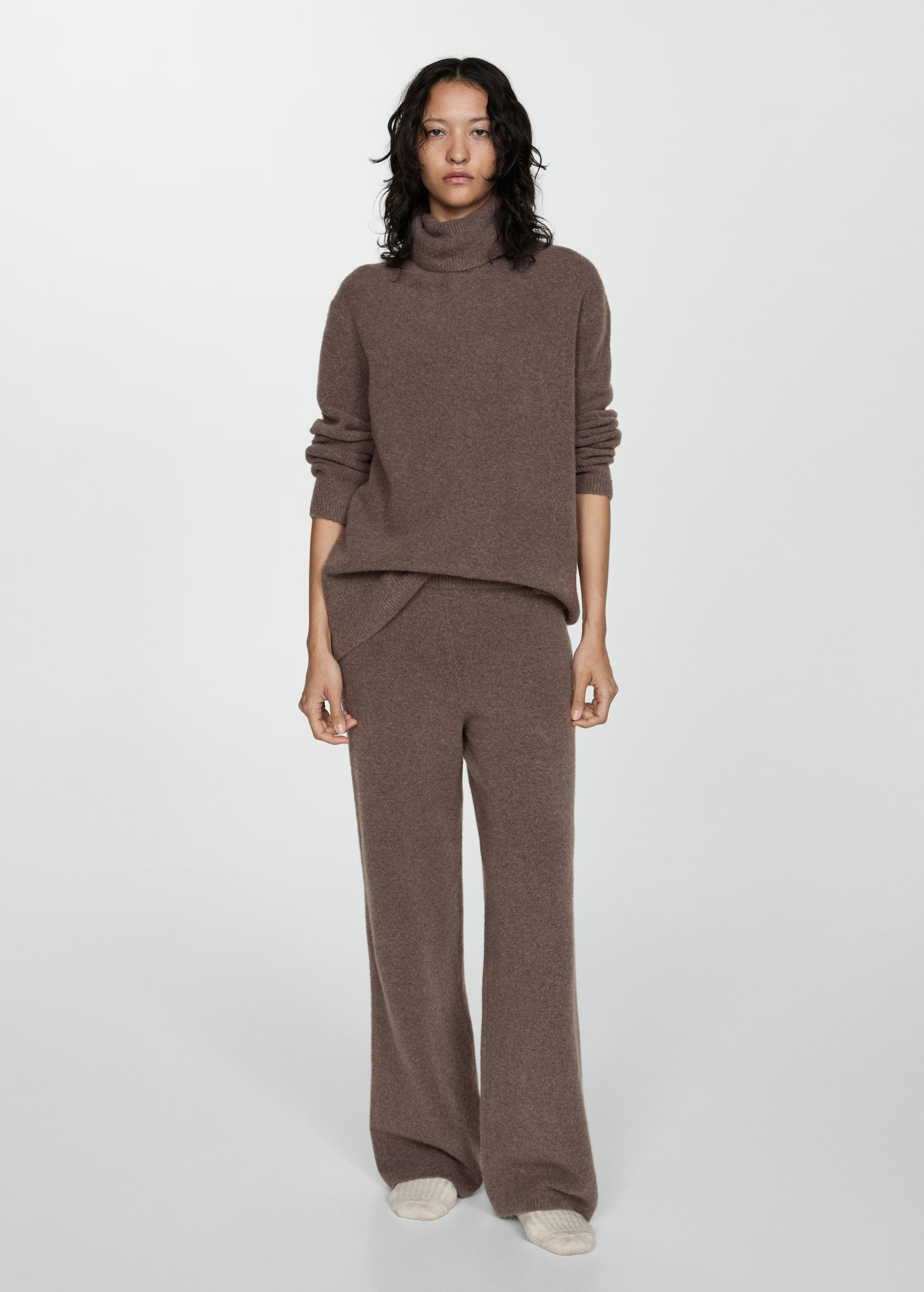 Straight knitted trousers - Women | MANGO United Kingdom | MANGO (UK)