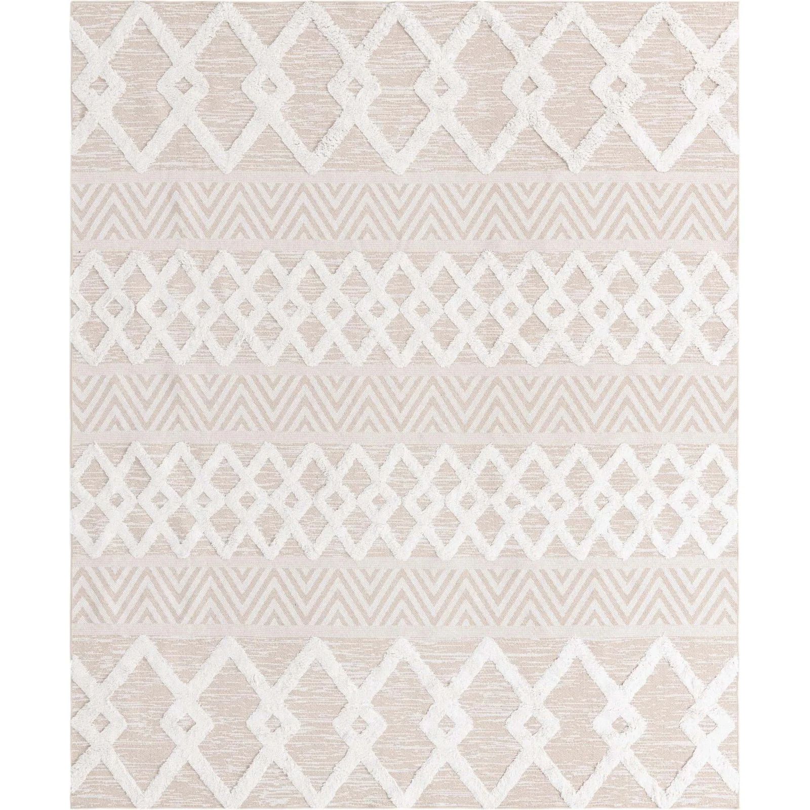 Casa Machine Woven / Power Loomed Cotton Beige Rug | Wayfair North America