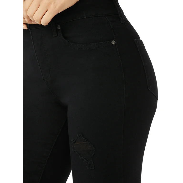 Sofia Jeans Women's Rosa Curvy High Rise Destructed Hem Skinny Jeans | Walmart (US)