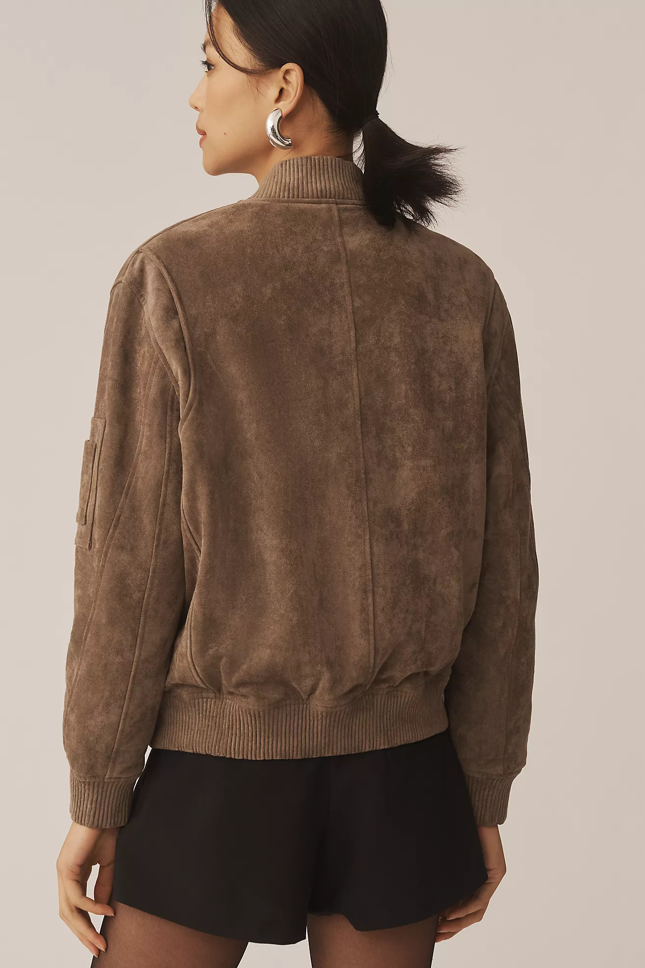 BLANKNYC Faux-Suede Bomber Jacket | Anthropologie (US)