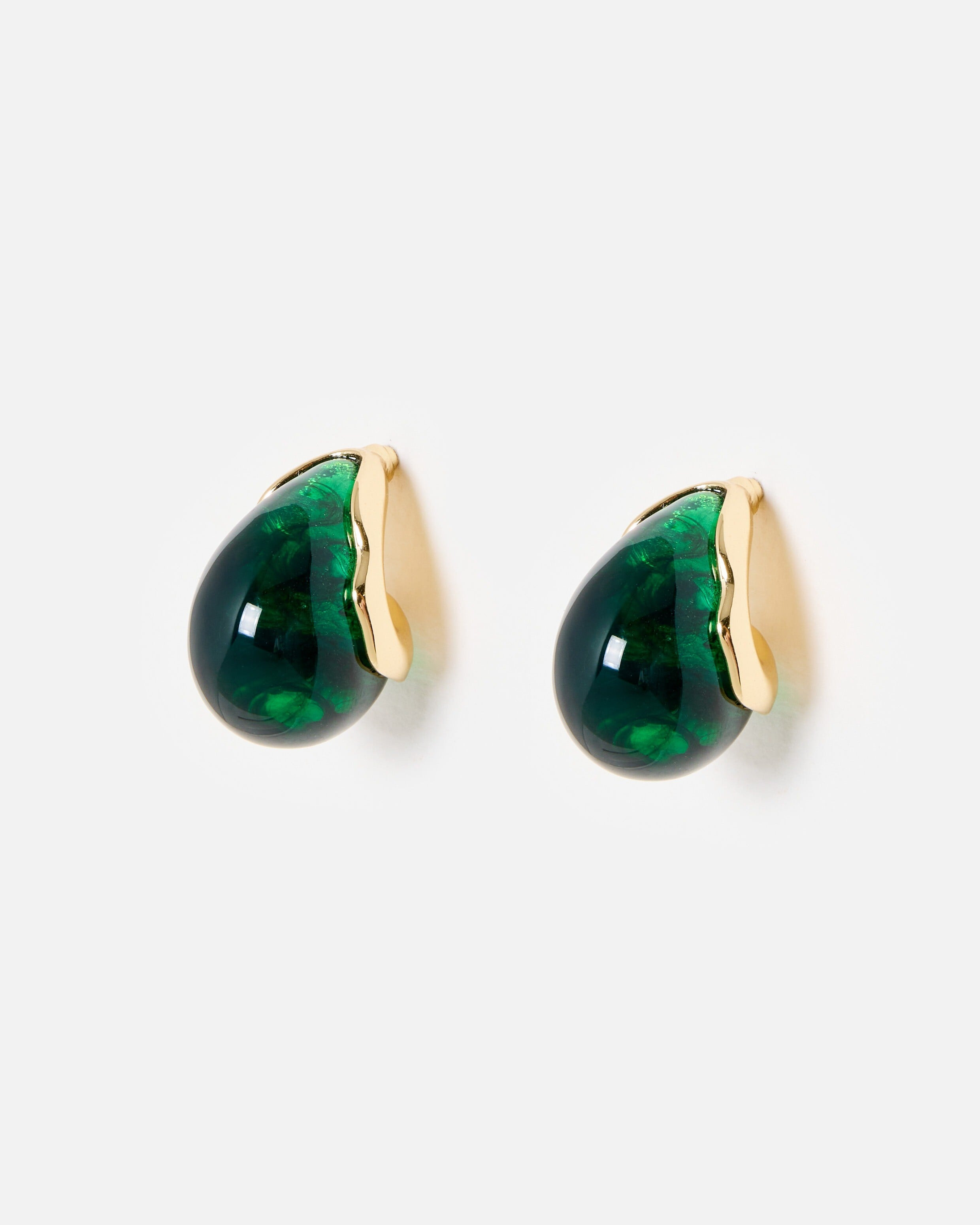 Reya Green Resin Teardrop Statement Earrings | Oliver Bonas | Oliver Bonas (Global)