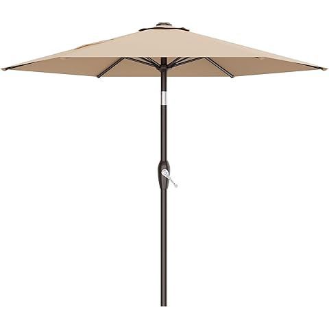 Blissun 9' Outdoor Patio Umbrella, Outdoor Table Umbrella, Yard Umbrella, Market Umbrella with 8 ... | Amazon (US)
