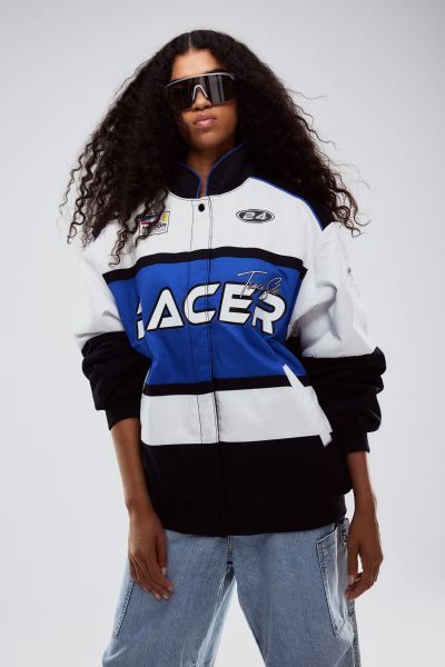 Printed Racer Jacket | H&M (US + CA)