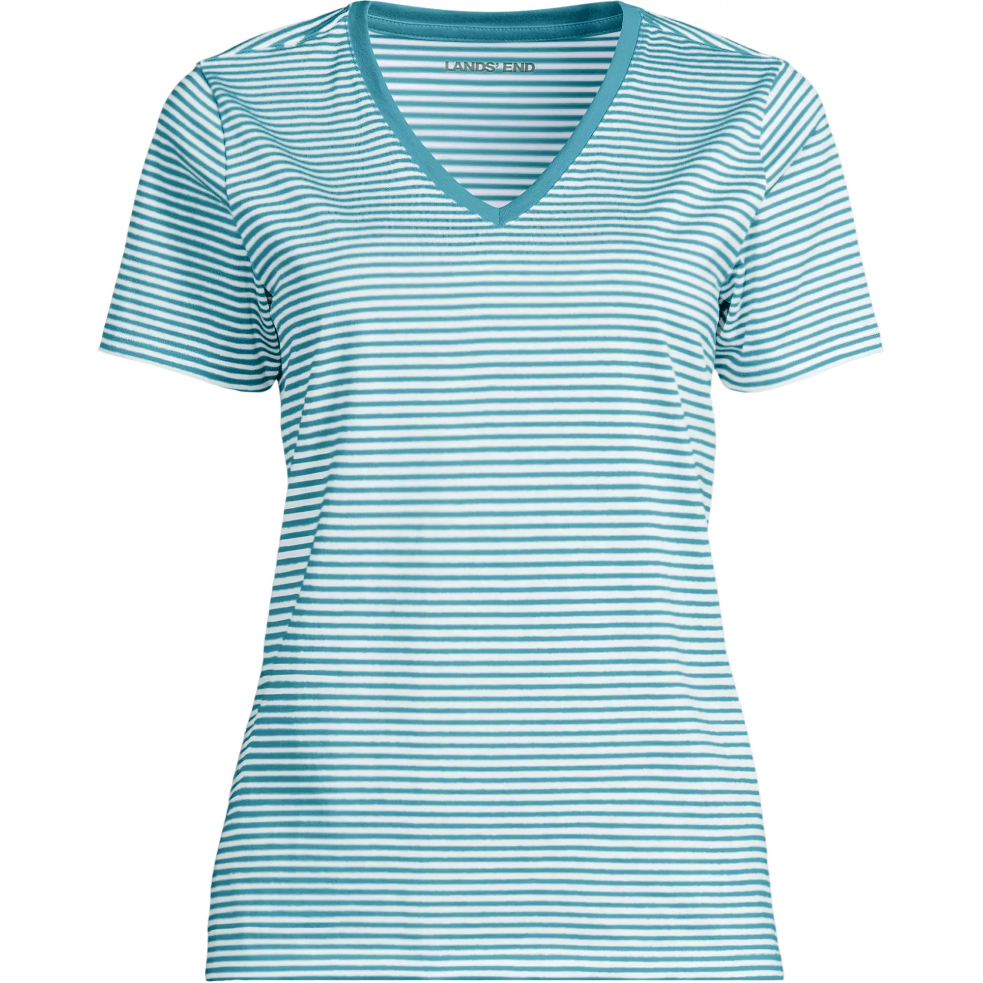 Supima Cotton V-Neck T-Shirt | Lands' End (US)