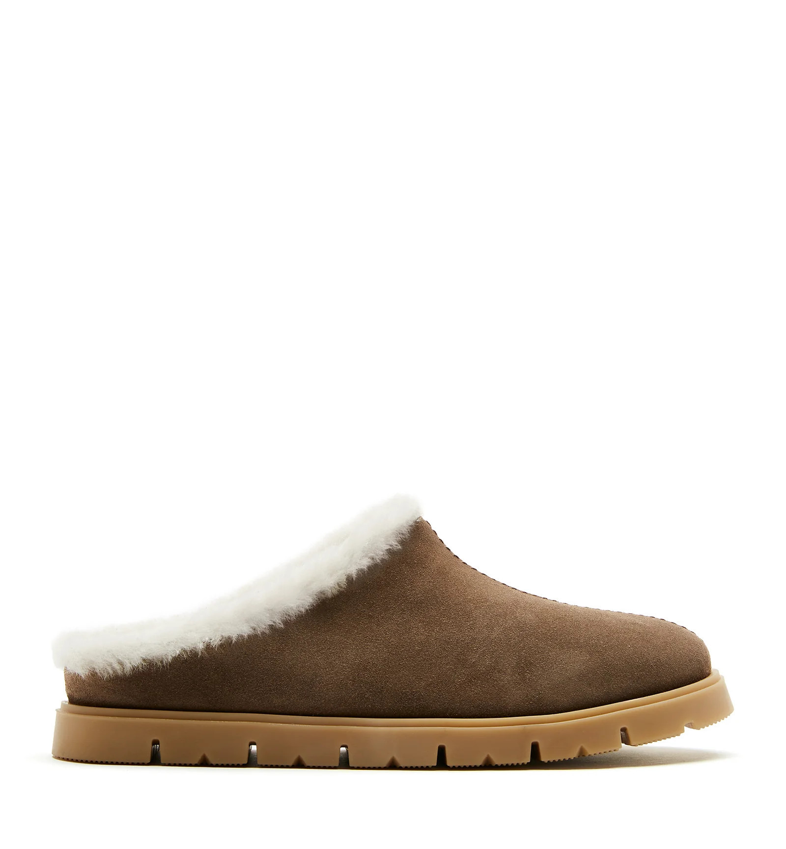 EVA SHEARLING LINED SUEDE MULE | La Canadienne