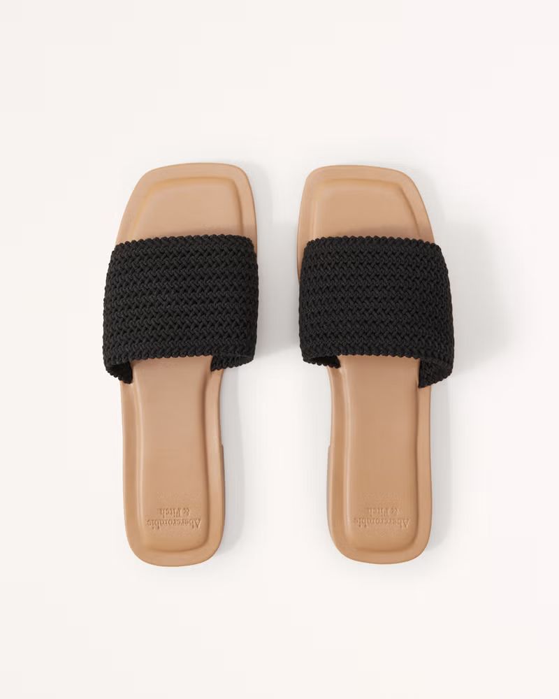 Crochet Slide Sandals | Abercrombie & Fitch (US)
