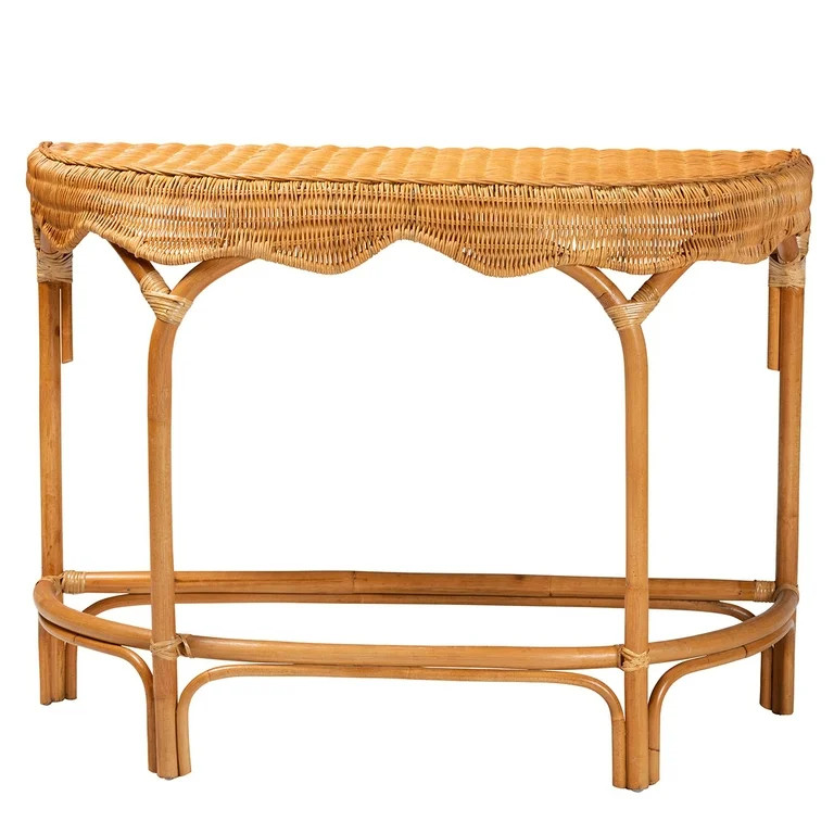 bali & pari Wakana Rattan BOHO Console Tables, Natural Brown | Walmart (US)