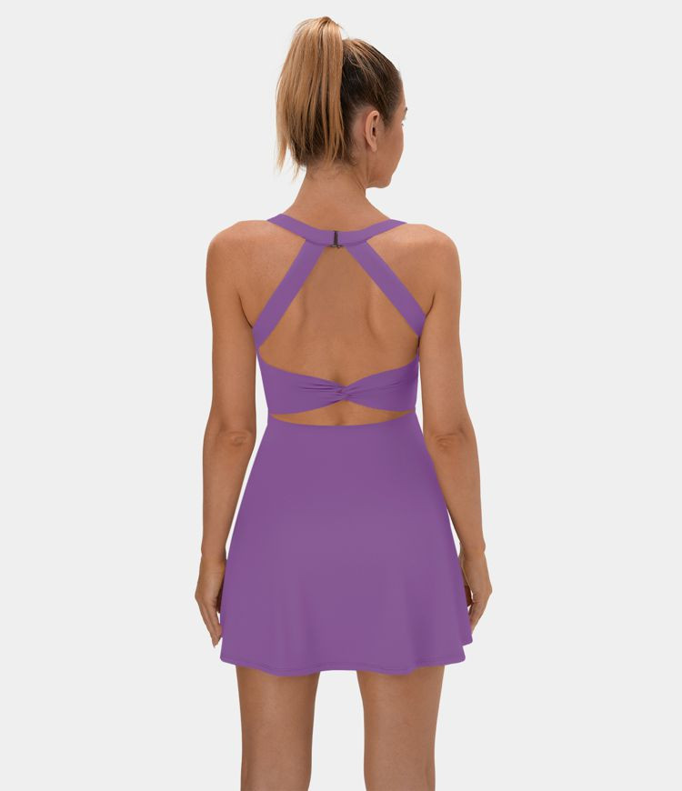 Women’s Backless Twisted Active Dress-Easy Peezy Edition - Halara | HALARA