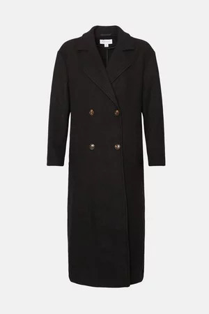 Relaxed Double Breasted Coat | Warehouse UK & IE