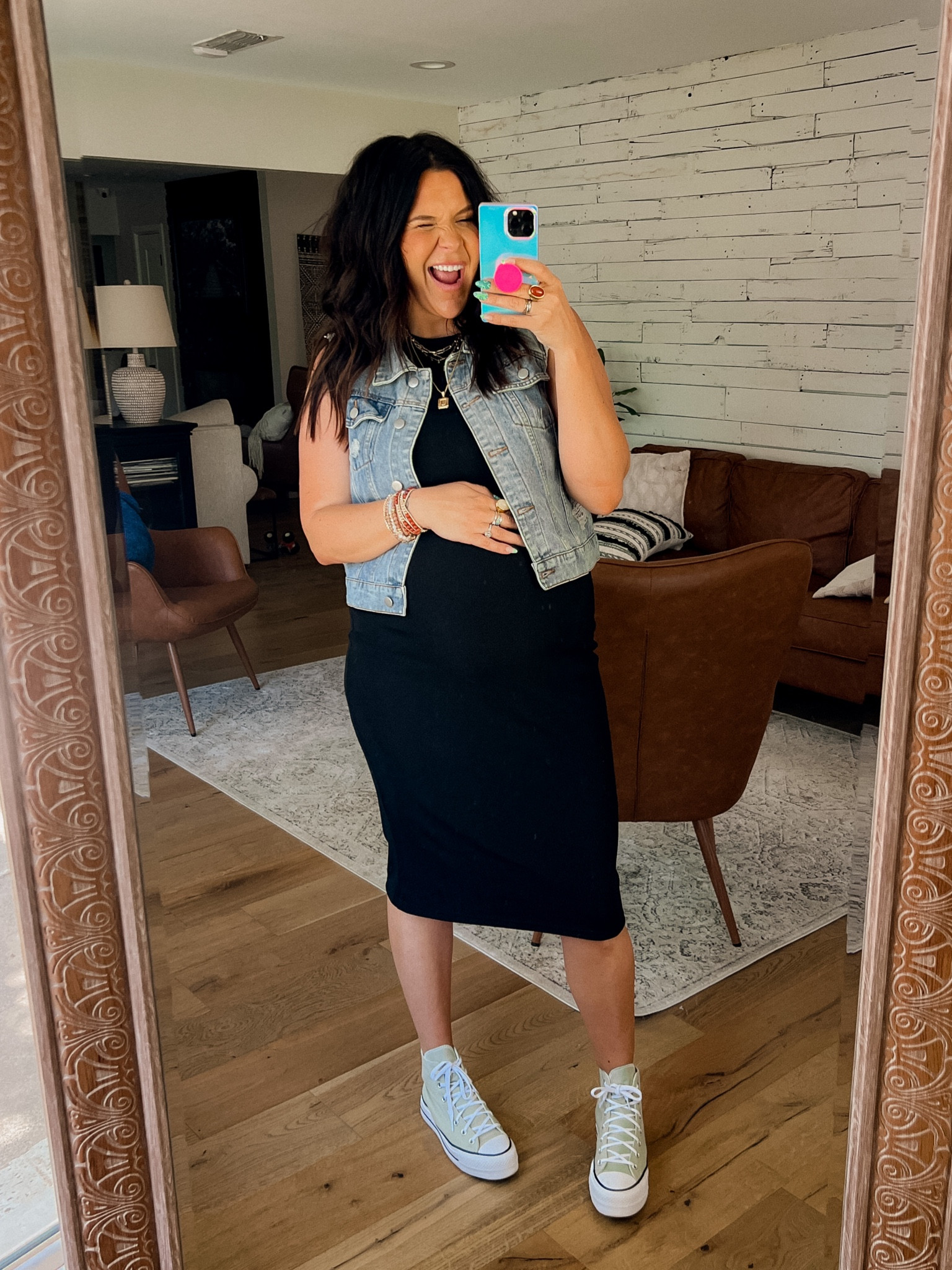 Summer bumpfriendly Amazon outfit
Cutoff denim vest: Large
Ribbed modi’s dress: XL
Platform Converse: Size down 1/2 size


#LTKunder50 #LTKbump #LTKstyletip