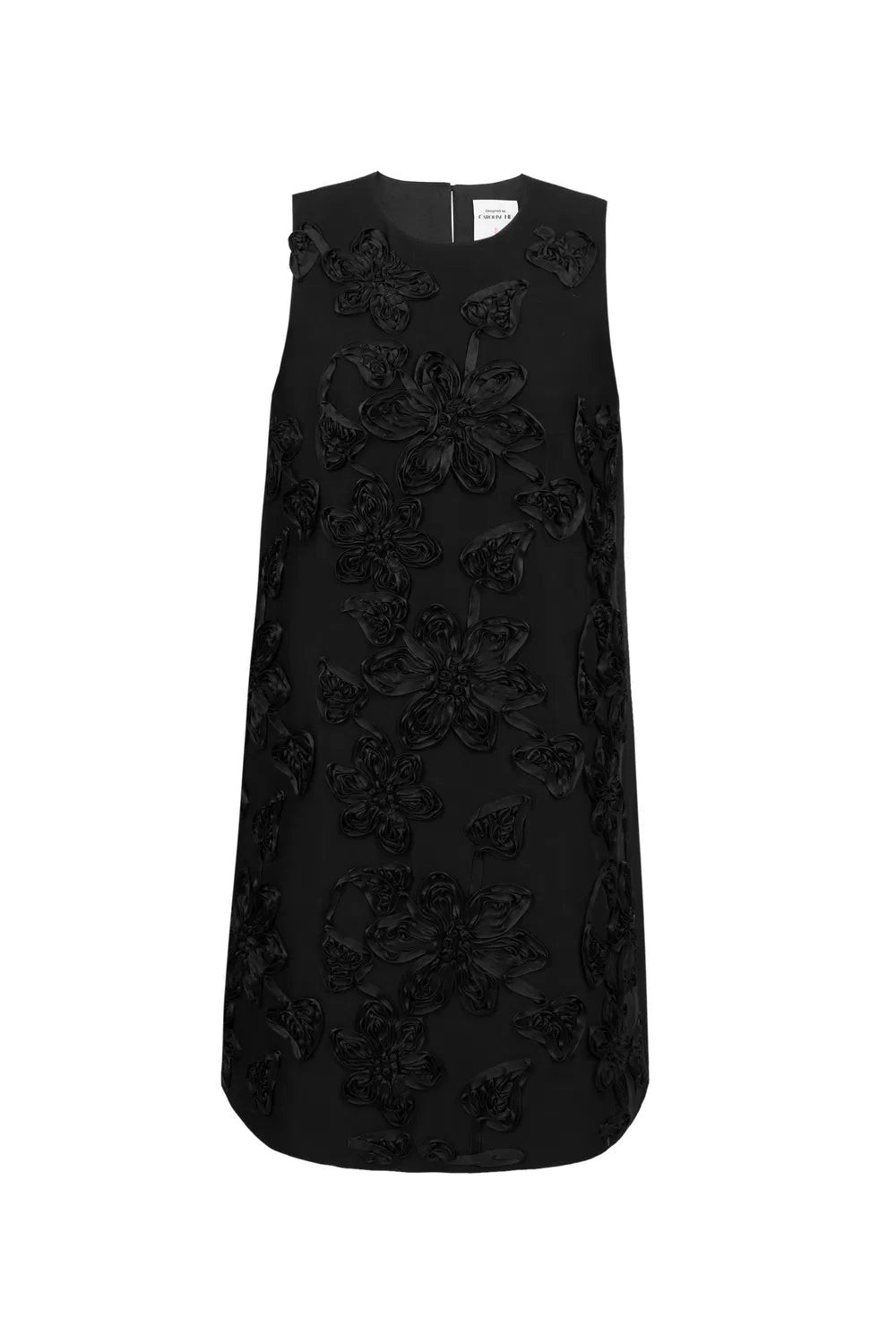Engrave Embroidered Dress in Silk Wool Blend | Fabrique
