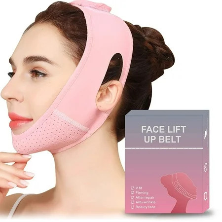 Double Chin Reducer Chin Strap Advanced V-Line Facial Slimming Strap for Men & Women Contour Tightening & Firming Bandage Face Slimmer & Shaper | Walmart (US)