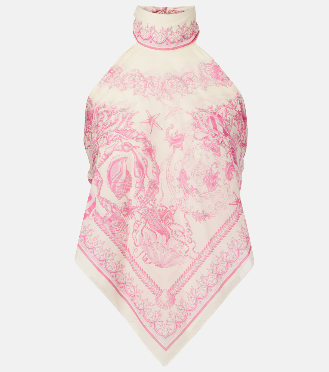 Underwater Barocco cotton and silk top | Mytheresa (US/CA)