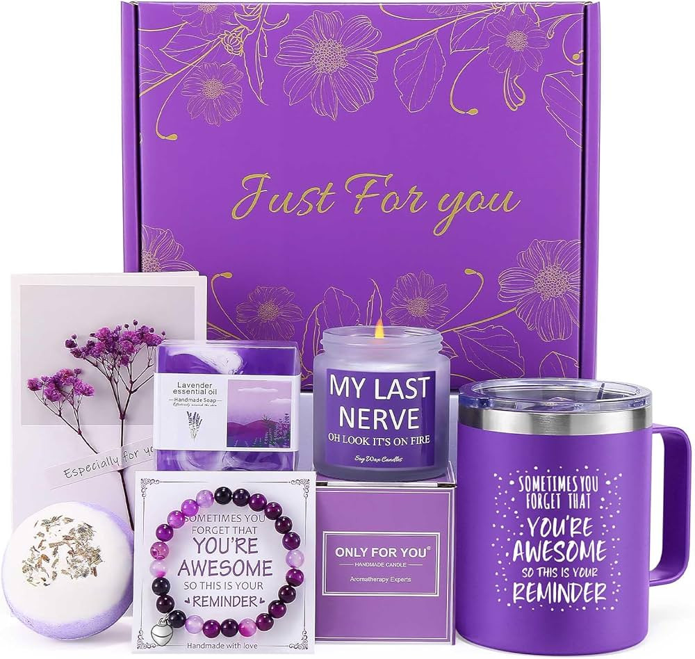 Birthday Gifts for Women, Relaxing Spa Gift Basket Set, Unique Christmas Gifts for Her, Friends, ... | Amazon (US)