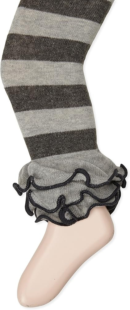 Jefferies Socks Big Girls' Dot and Stripe Multi Ruffle Footless Tight | Amazon (US)