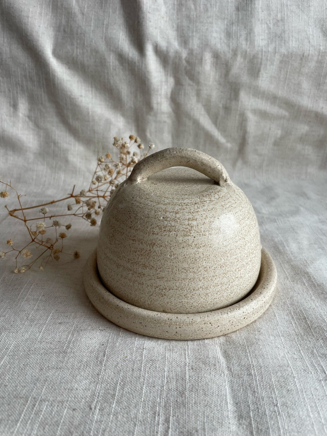 Cream Ceramic Butter Dish, Handmade Butter Cellar, Hand Thrown Butter Dishes - Etsy | Etsy (US)