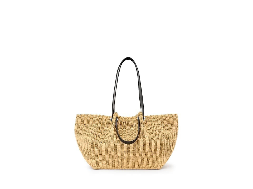 AllSaints Allington Paper Tote Tote Handbags Natural, Straw | Zappos