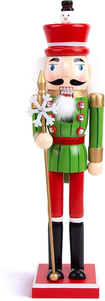 AMOR PRESENT Christmas Nutcracker, 15 Inch Wooden Nutcracker Soldier Decorations for Table Counte... | Amazon (US)