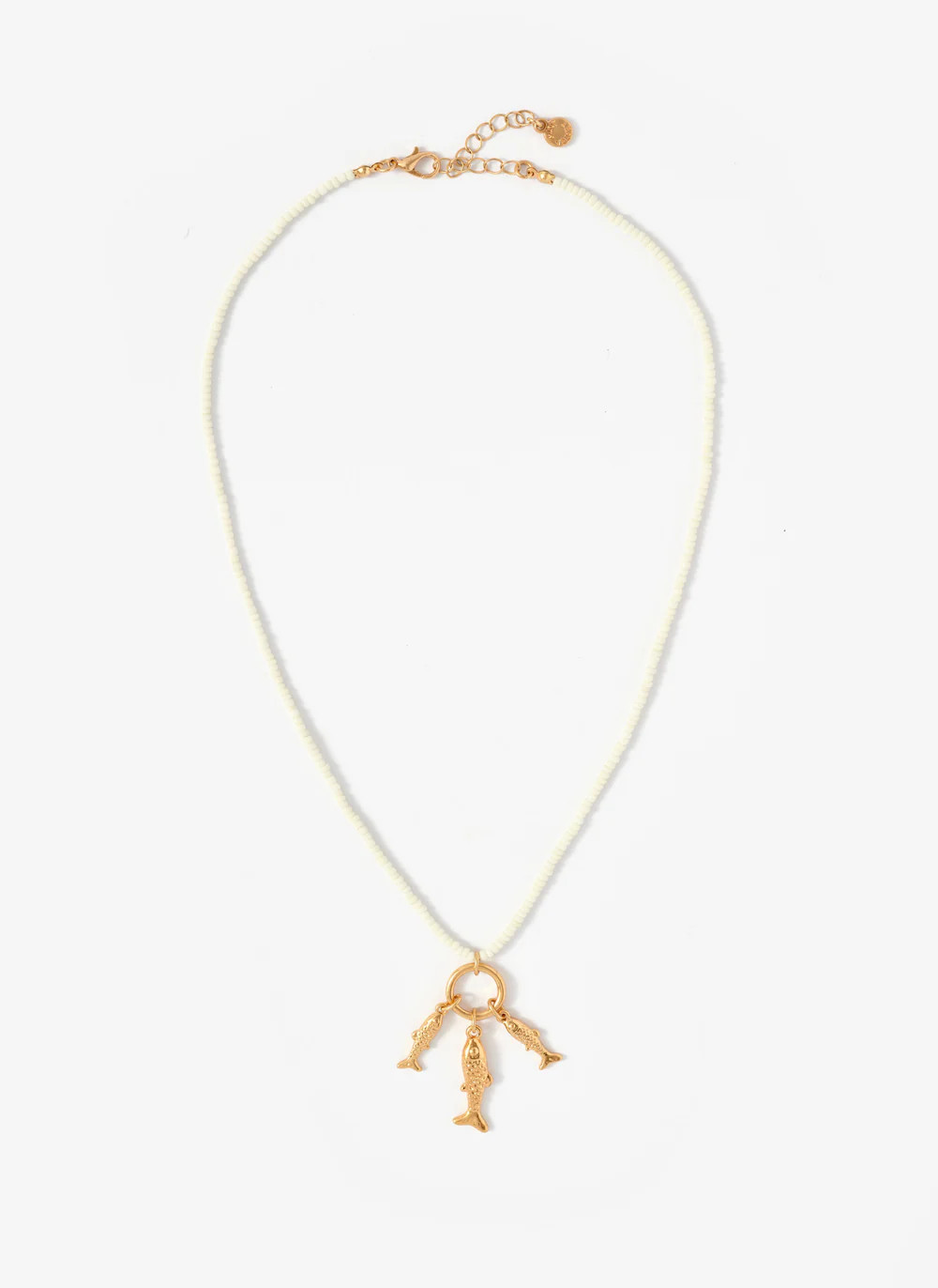 Gold Tone Fish Charm Necklace | Mint Velvet