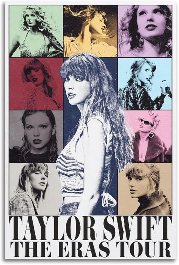 AFFF Taylor%Swift% Poster Pop Singer The Ears Tour Conserts Poster Canvas 90s Wall Art Room Aesth... | Amazon (US)