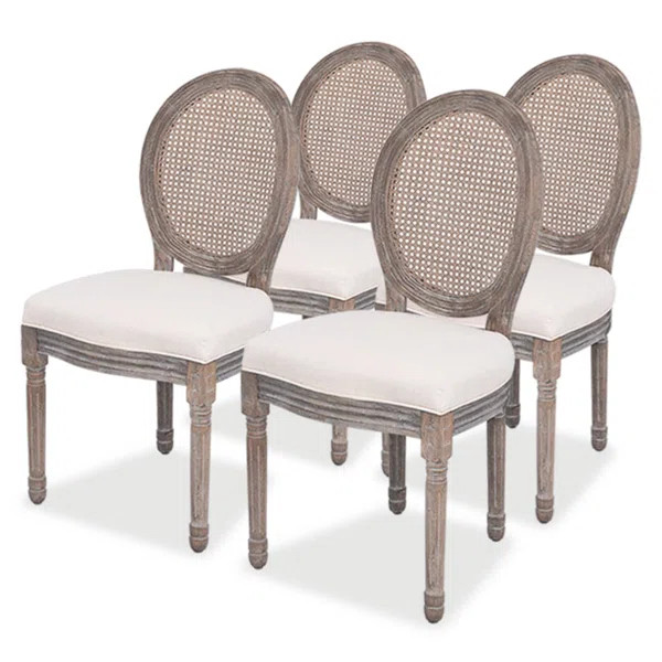 Dining Chairs Cream Fabric | Wayfair North America