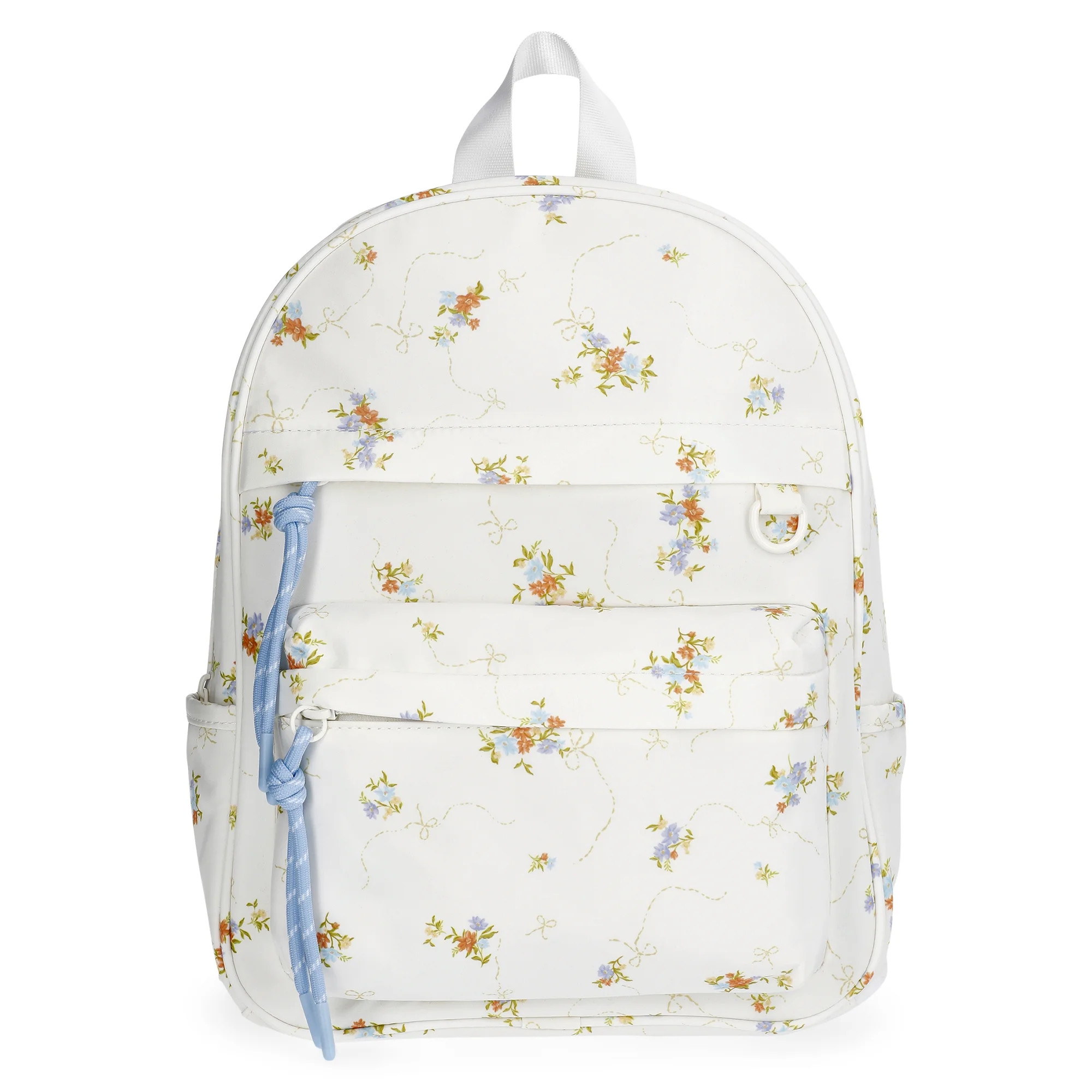 No Boundaries Women's Hands Free Mini Backpack, Off White Lilacs | Walmart (US)