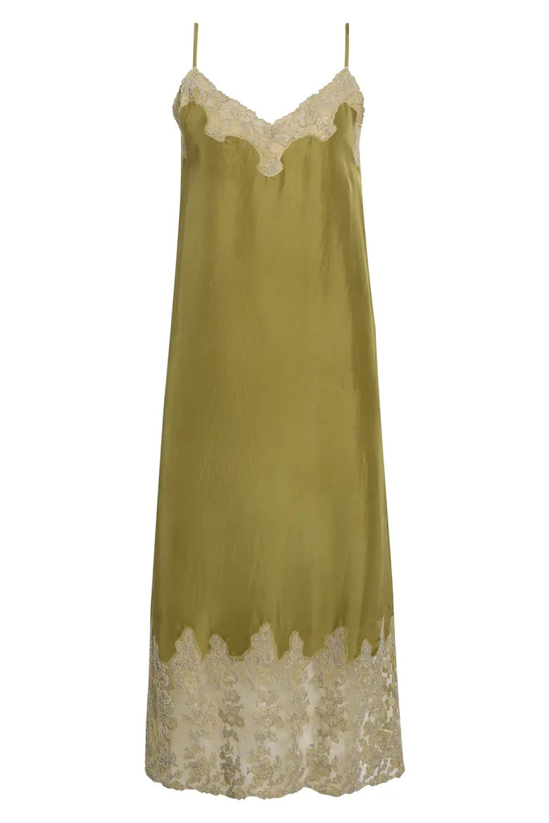 THE GREAT. The Legacy Lace Detail Silk Slipdress (Women) | Nordstrom | Nordstrom