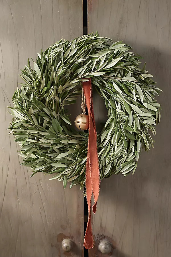 Fresh Olive Leaf Wreath | Anthropologie (US)