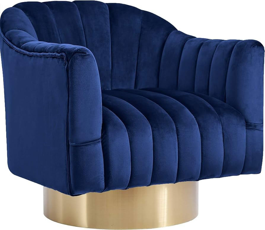 Meridian Furniture Farrah Collection Modern | Contemporary Velvet Upholstered Accent Chair with S... | Amazon (US)