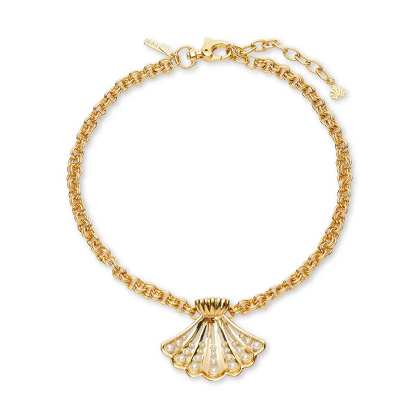 GOLD FAN SHELL COLLAR NECKLACE | LELE SADOUGHI