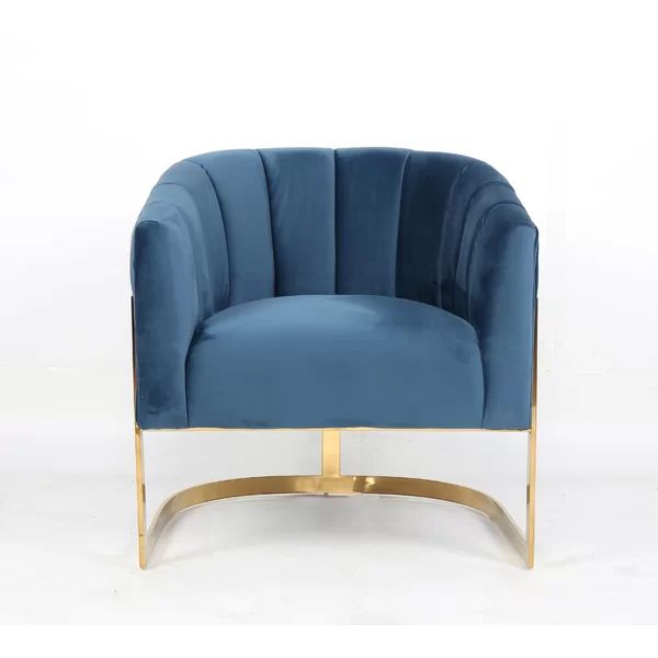 Darren 30'' Wide Tufted Velvet Barrel Chair | Wayfair North America