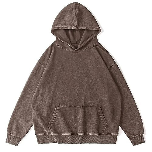 Oversized Vintage Hoodie for Women Cotton Loose Fit Baggy Hooded Sweatshirt Trendy Basic Acid Was... | Amazon (US)