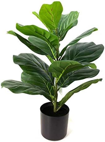 BESAMENATURE 22" Artificial Mini Fiddle Leaf Fig Tree, Faux Tree Used for Home Office Decoration | Amazon (US)