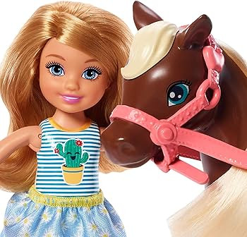 Barbie Club Chelsea Doll and Horse, 6-inch Blonde, Wearing Fashion and Accessories, For 3 to 7 Ye... | Amazon (US)