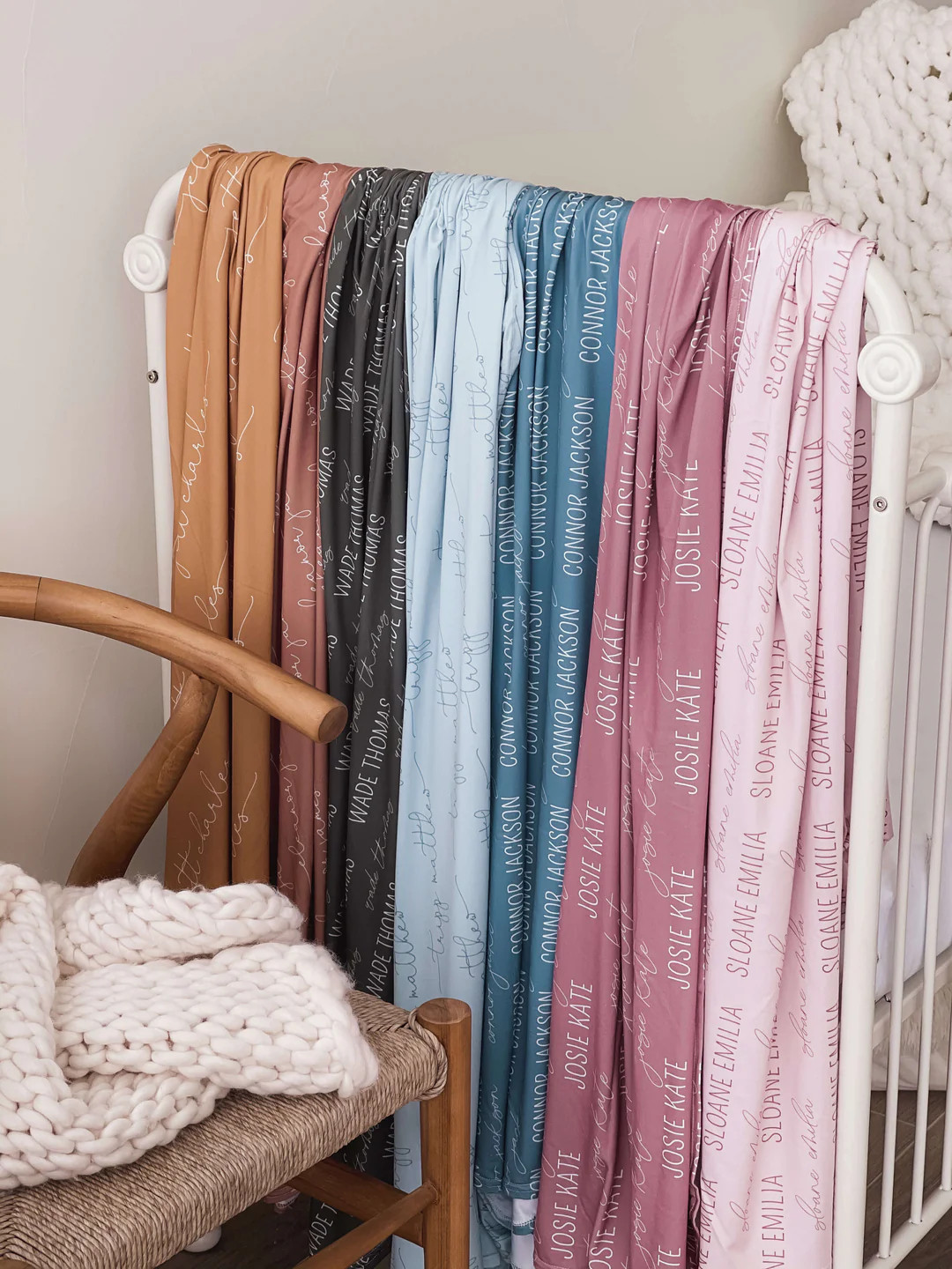 Personalized Baby Name Swaddle Blanket | Caden Lane