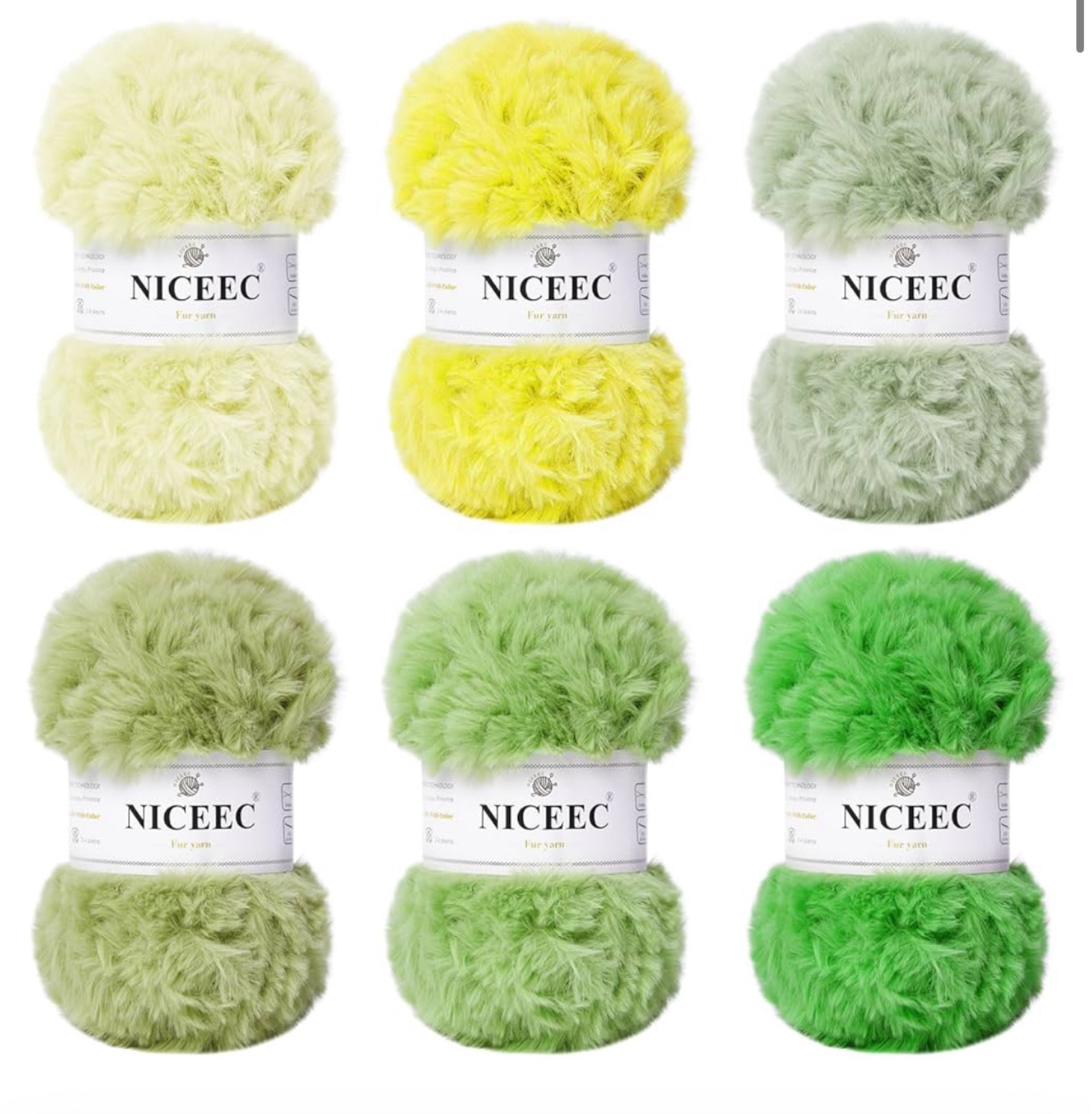 Green Fuzzy yarn perfect for all your little mean one crochet makes! 