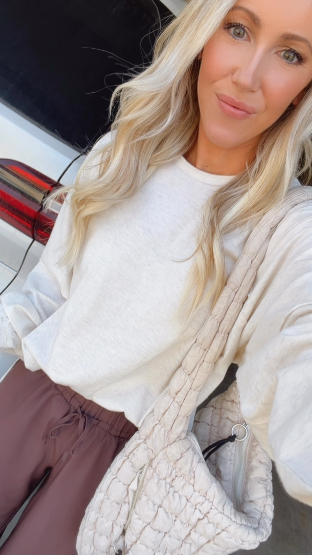 What I’m wearing today! My fave wide leg athletic pants ever! Love the extra high waist and that they are tall enough on my 5’7” frame! And this long sleeve is a comfy 10/10! I carry this quilted bag everywhere!! 

#LTKActive #LTKootd #LTKdayinmylife