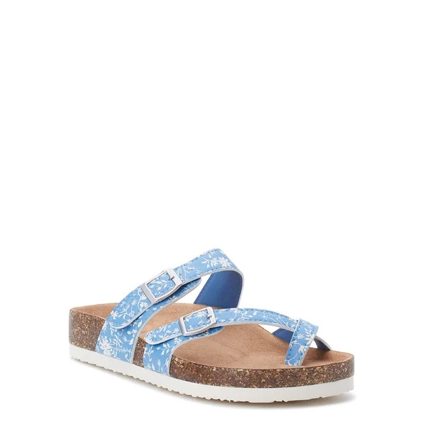 Time and Tru Women's Footbed Thong Sandals - Walmart.com | Walmart (US)