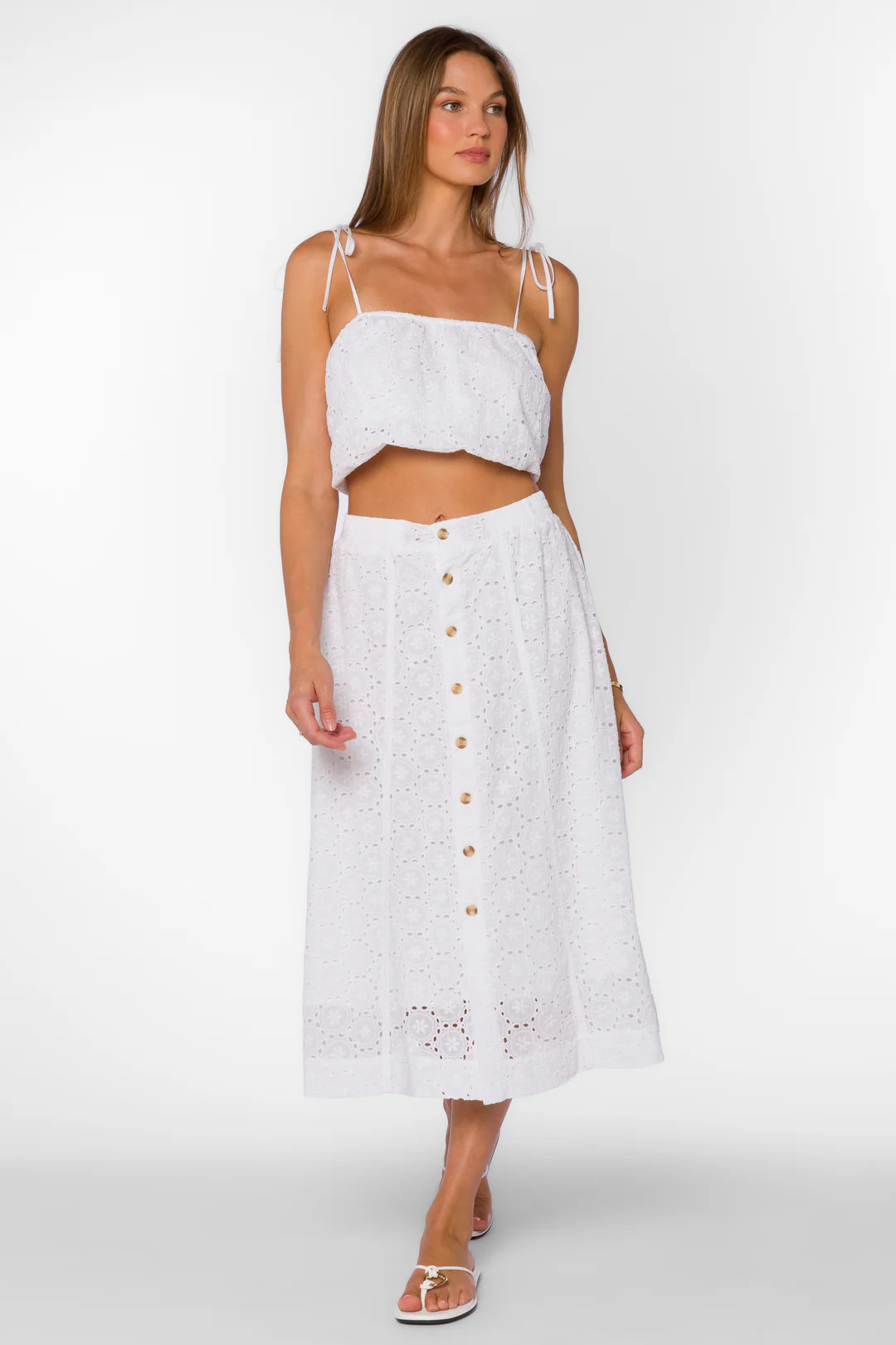 Allura Optic White Skirt | Velvet Heart Clothing