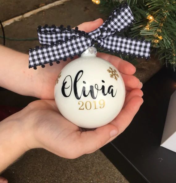Personalized Name Ornament Gift, Custom Christmas Ornament, 2021 Ornament, Gift Exchange Ideas, G... | Etsy (US)