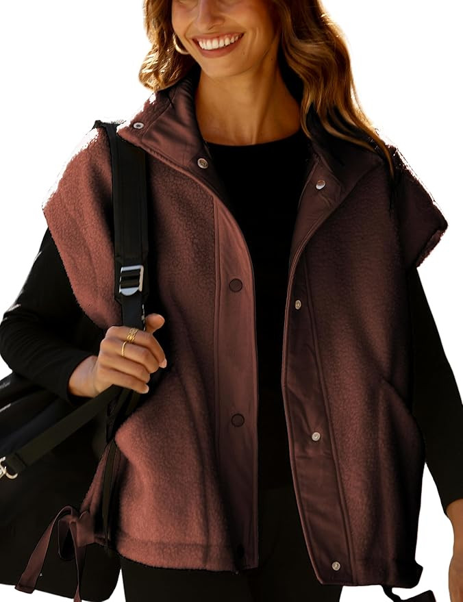 AMEBELLE Women's Oversized Fleece Vest Trendy Sleeveless Sherpa Jacket Winter Warm Fuzzy Outerwea... | Amazon (US)