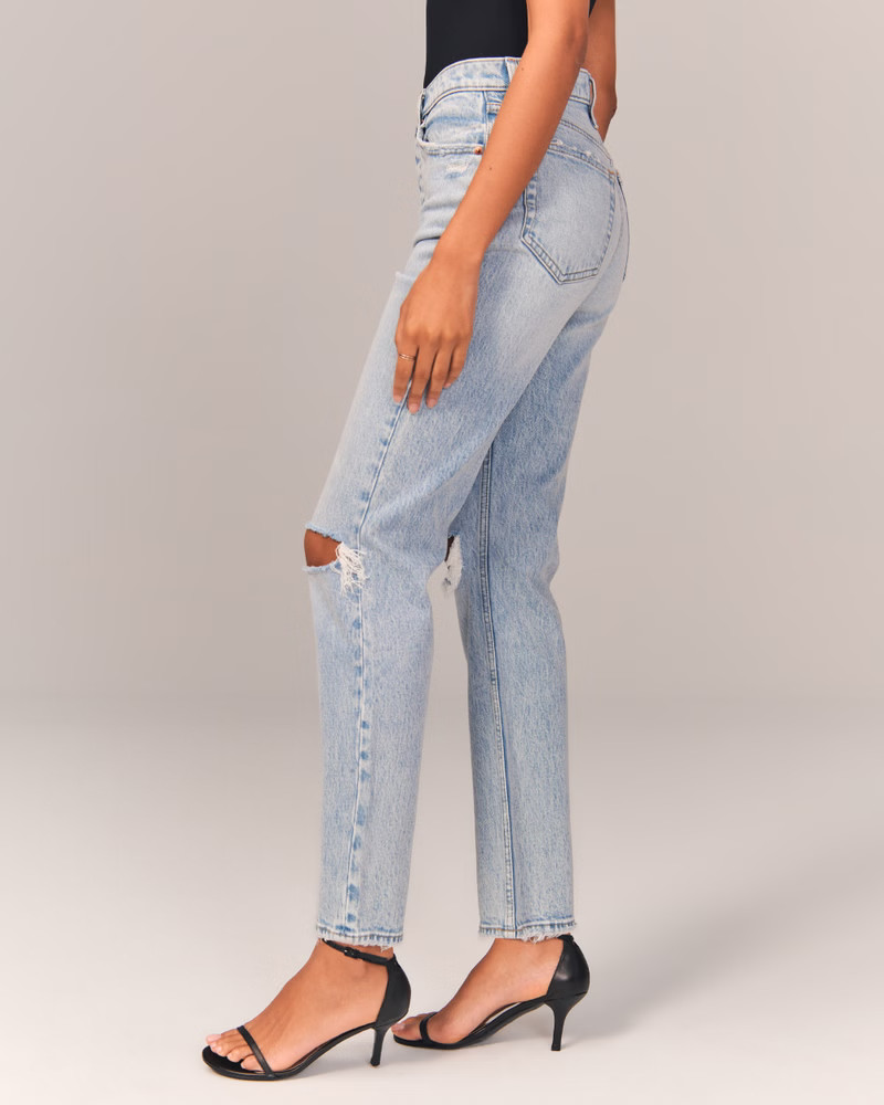 Women's High Rise Dad Jeans | Women's Bottoms | Abercrombie.com | Abercrombie & Fitch (US)
