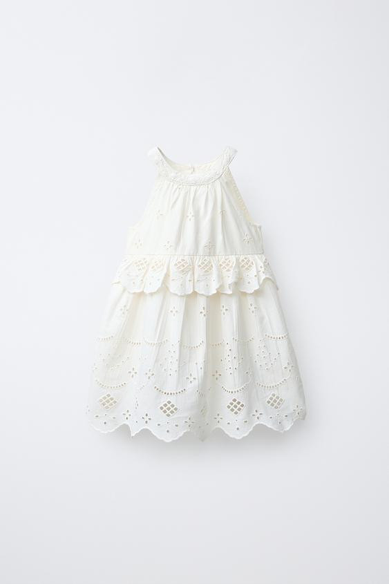 EMBROIDERED HALTER NECK DRESS | Zara US