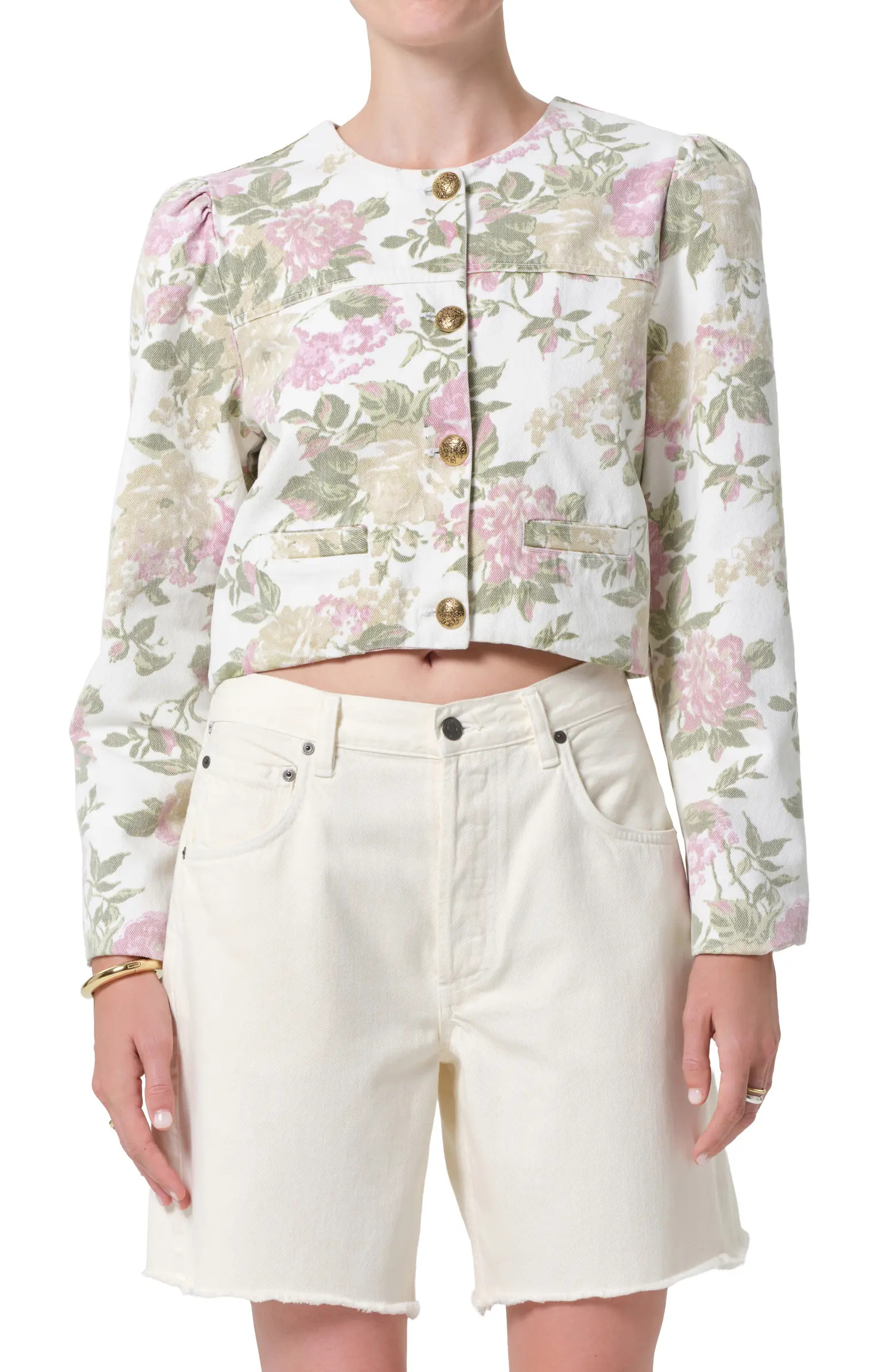 Floral Cotton Twill Jacket | Nordstrom